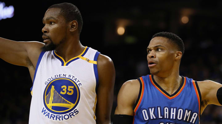 Kevin Durant, Russell Westbrook ‘back on talking terms,’ Kendrick Perkins says