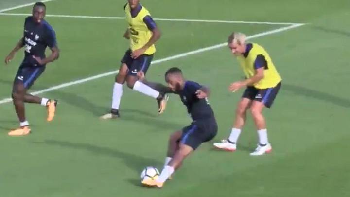WATCH: Arsenal Striker Alexandre Lacazette Scores on Outrageous Chip in France Training