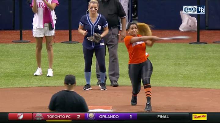Marcell Ozuna’s wife smashed a home run almost as impressive as her husband’s