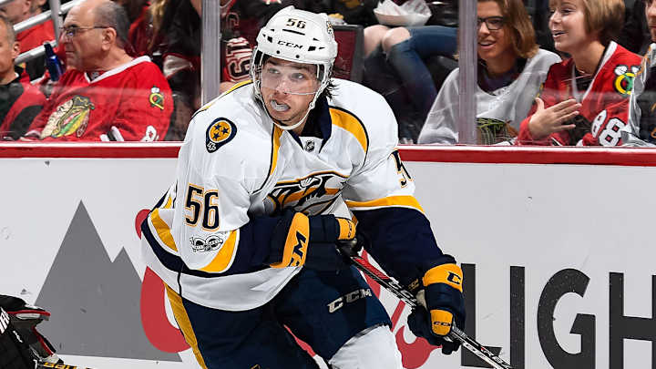 Predators forward Kevin Fiala out of playoffs after breaking leg Predators forward Kevin Fiala out of playoffs after breaking leg