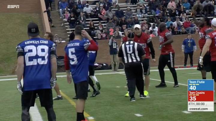 Kirk Cousins shoves referee during charity flag football game Kirk Cousins shoves referee during charity flag football game