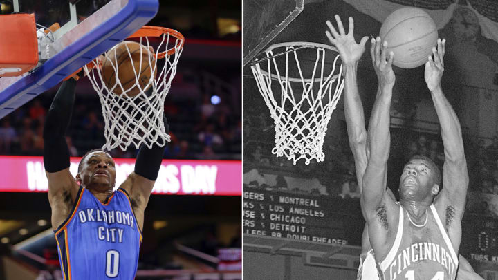 Russell Westbrook ties Oscar Robertson's single-season triple-doubles record Russell Westbrook ties Oscar Robertson's single-season triple-doubles record