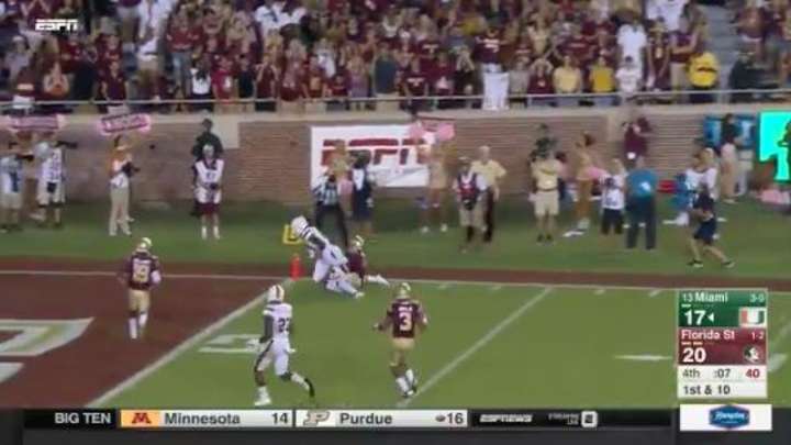 WATCH: Miami Scores Touchdown with Six Seconds Remaining To Beat Florida State WATCH: Miami Scores Touchdown with Six Seconds Remaining To Beat Florida State