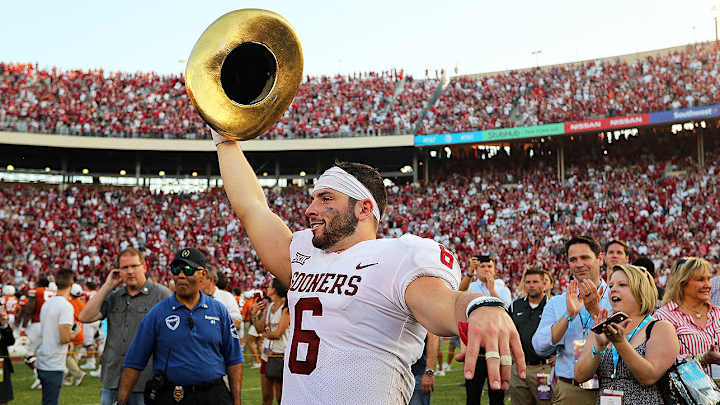 Baker Mayfield, Oklahoma Outlast Texas in Entertaining Red River Showdown Baker Mayfield, Oklahoma Outlast Texas in Entertaining Red River Showdown