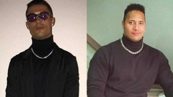 La genial respuesta de The Rock a la última imagen de Cristiano con su nuevo look