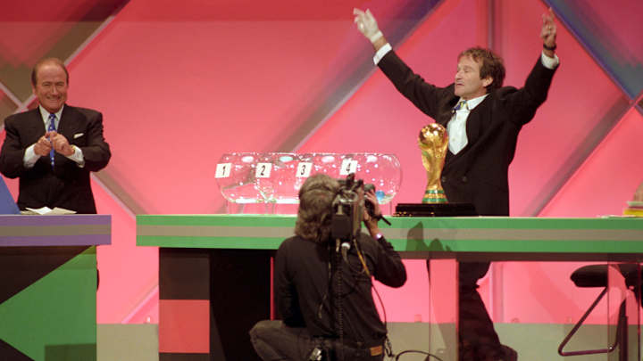 WATCH: When Robin Williams Toyed With Sepp Blatter at the 1994 World Cup Draw