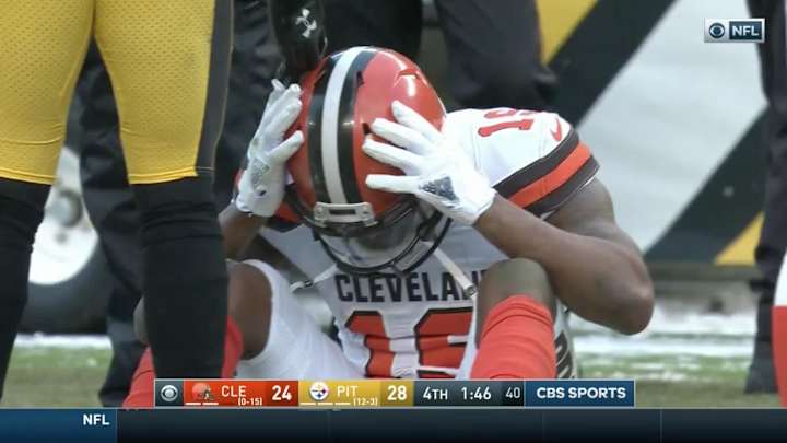 Watch: Corey Coleman Drop Clinches Winless Season for Browns