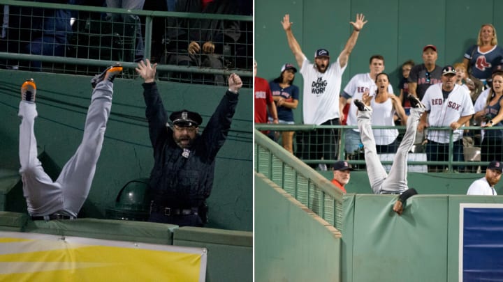 As He Tumbled Over the Wall, Austin Jackson Had a Flashback to Torii Hunter As He Tumbled Over the Wall, Austin Jackson Had a Flashback to Torii Hunter