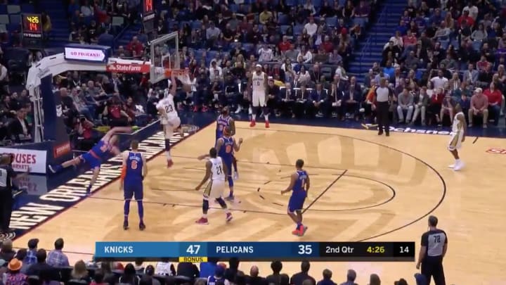 Watch: Anthony Davis Makes Ron Baker Go To the Locker Room After Dunking On Him