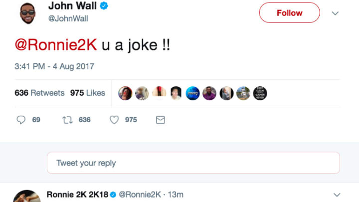 John Wall Chirps at Ronnie 2K Over NBA 2K Rating: 'u a joke!!'
