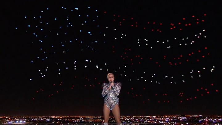 Watch: Lady Gaga uses drones to create American flag during Super Bowl halftime