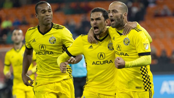 Crew Pounce After Red Card, Put NYCFC in Corner in Playoff First Leg Crew Pounce After Red Card, Put NYCFC in Corner in Playoff First Leg