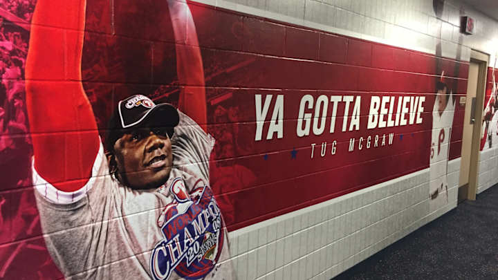 The Phillies redecorated their spring training home with a Mets rallying cry