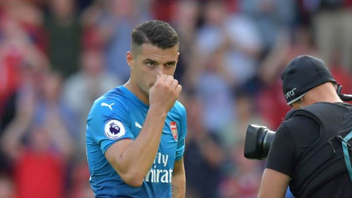 PHOTO: Granit Xhaka Caught Picking His Nose as Tom Cleverley Scored Late Winner in Watford Defeat