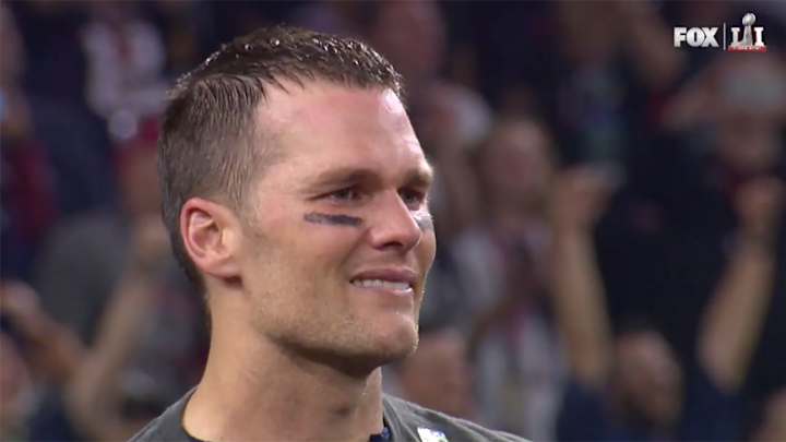 Watch: Tom Brady cries before accepting Lombardi Trophy