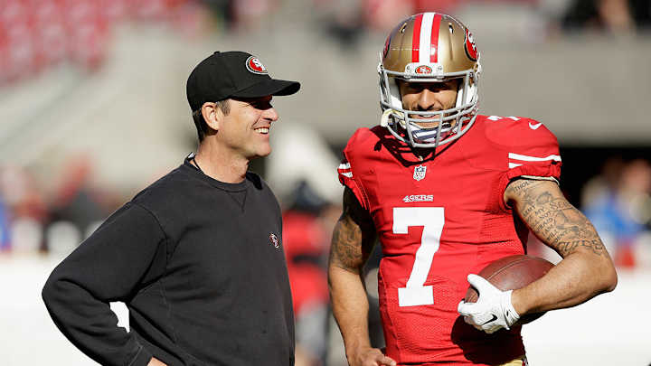 Jim Harbaugh defends Colin Kaepernick: 'He's a special person and a hero'
