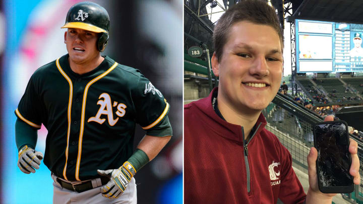 Oakland's Ryon Healy broke a fan's phone with a homer, so the A's are buying him a new one