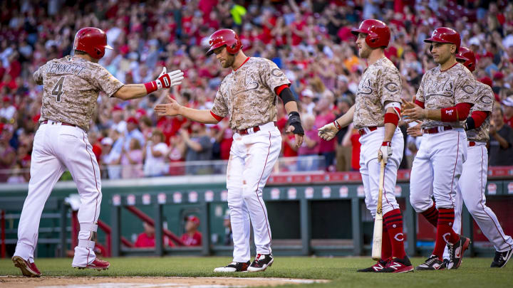 Watch: Reds' Scooter Gennett hits four home runs, collects 10 RBIs vs. Cardinals