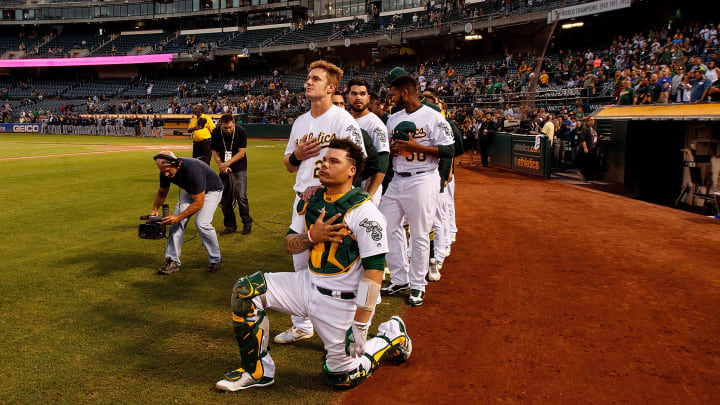 A's Catcher Bruce Maxwell Says He Was Refused Service at Restaurant for Kneeling During Anthem