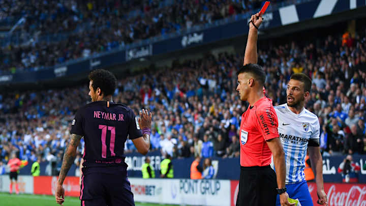 Neymar gets three-game ban for red card, taunt, will miss El Clasico