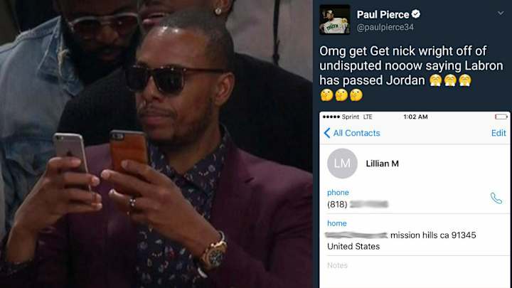 Paul Pierce’s latest technology flub: exposing some random woman’s phone number Paul Pierce’s latest technology flub: exposing some random woman’s phone number