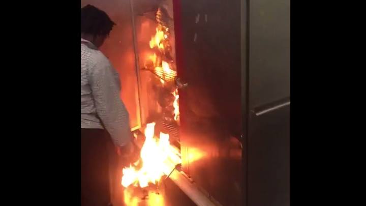 Watch: Lions' Post-Game Food Catches on Fire Watch: Lions' Post-Game Food Catches on Fire