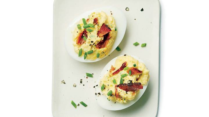 Bacon-Horseradish Deviled Eggs Bacon-Horseradish Deviled Eggs