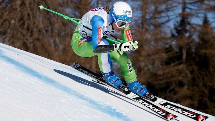 Stuhec wins super-G as Gut crashes; Shiffrin 4th, Vonn 12th Stuhec wins super-G as Gut crashes; Shiffrin 4th, Vonn 12th