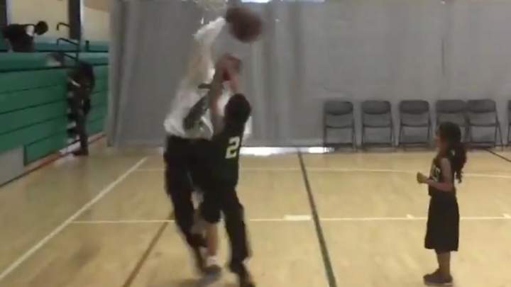 Coach has no choice but to swat the crap out of little kid’s shot Coach has no choice but to swat the crap out of little kid’s shot