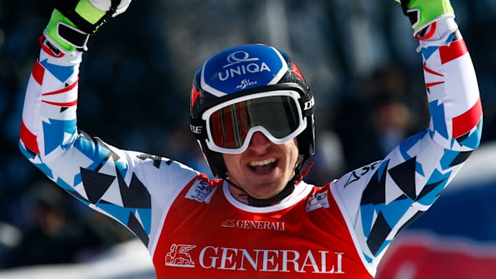 Mayer beats Innerhofer, Feuz to win super-G in Kitzbuehel