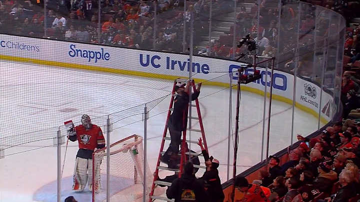 Broken glass forces Avs, Ducks to play extra-long third period