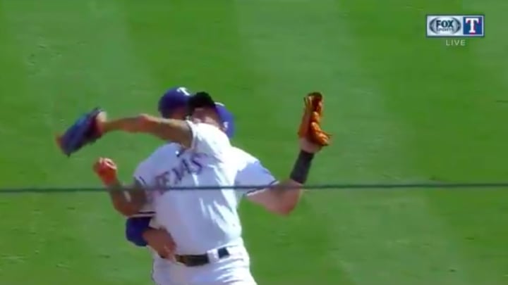 Watch: Rangers' Joey Gallo And Matt Bush Collide, Exit Game Early