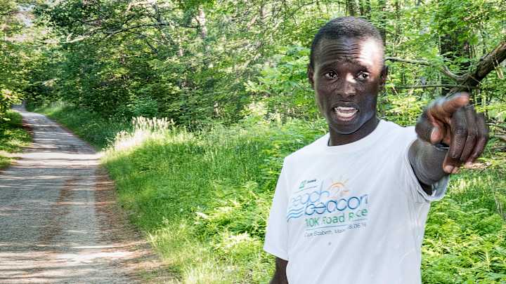 Kenyan marathoner outruns two black bears while training in the woods