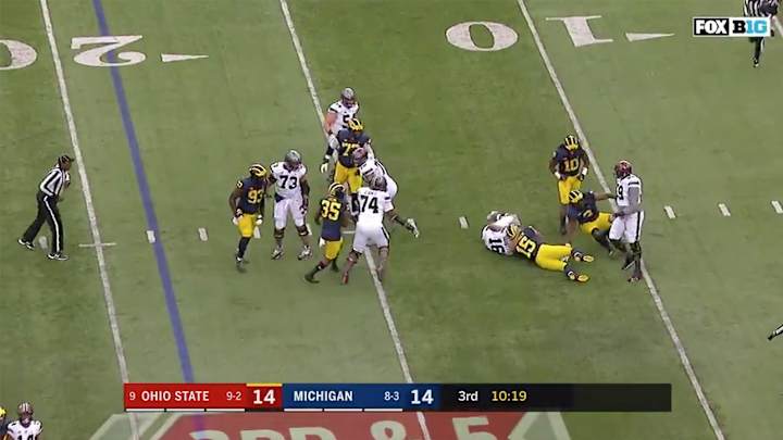 Ohio State QB J.T. Barrett Leaves Michigan Game Ohio State QB J.T. Barrett Leaves Michigan Game