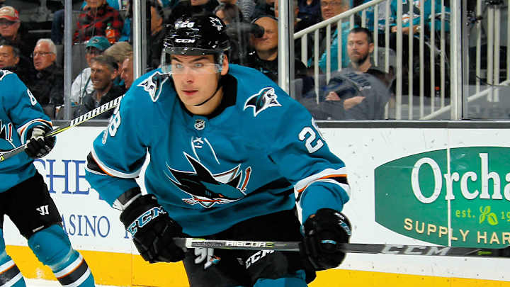 Sharks Forward Timo Meier Fined for Elbowing Canucks' Del Zotto
