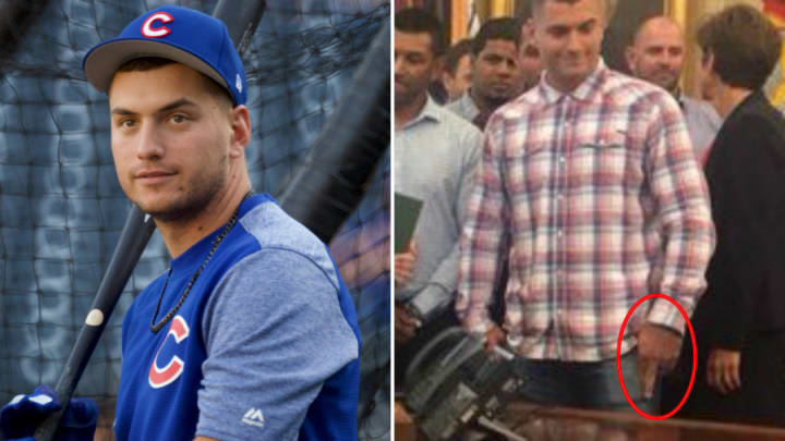 The Cubs' Albert Almora apparently has a special message for President Trump