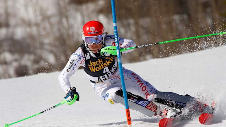 Shiffrin in striking distance after 1st slalom run at finals Shiffrin in striking distance after 1st slalom run at finals