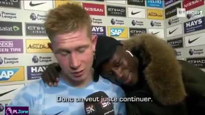 VIDEO: Mendy Is Kevin De Bruyne's Number 1 Fan and Proves it During Hilarious Live TV Interview