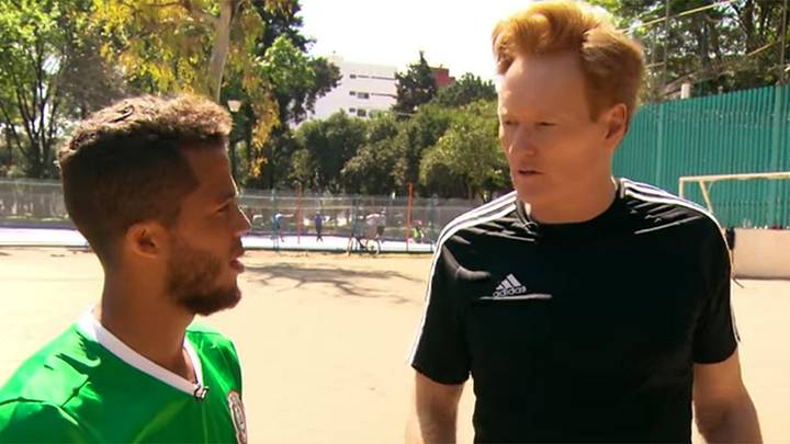 Watch: Conan O'Brien brought Giovani Dos Santos to a pickup soccer game in Mexico Watch: Conan O'Brien brought Giovani Dos Santos to a pickup soccer game in Mexico