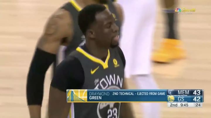 Watch: Draymond Green Gets Ejected Early In the Second Quarter Watch: Draymond Green Gets Ejected Early In the Second Quarter