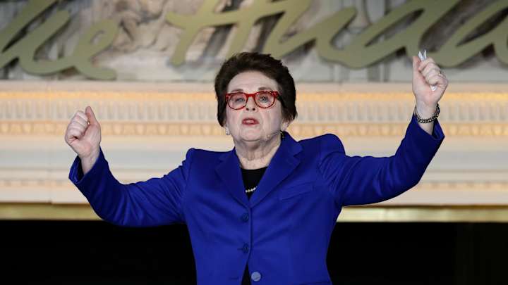 Billie Jean King celebrates 45th anniversary of Title IX Billie Jean King celebrates 45th anniversary of Title IX