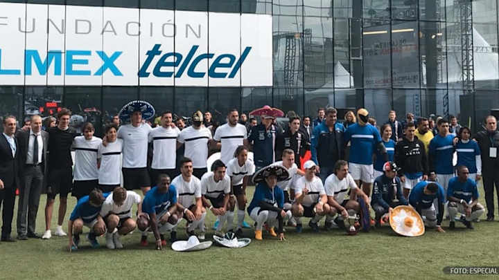 VERDADERO CRACK | Checo Pérez echó la reta con deportistas y se aventó tremendos golazos