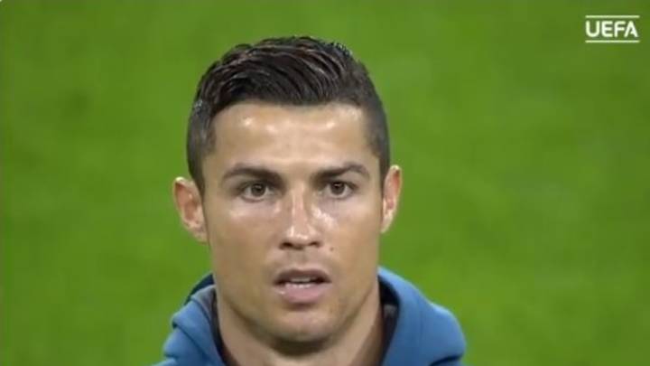 WATCH: Cristiano Ronaldo Can't Help But Sing Along to Champions League Anthem
