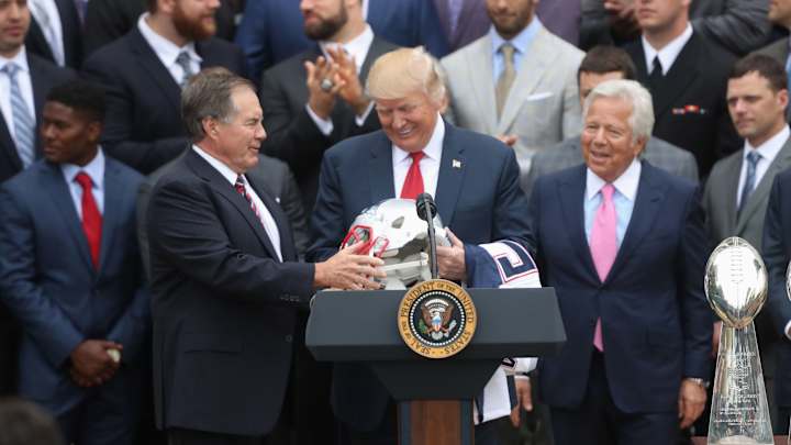 Watch Donald Trump’s full comments honoring the Patriots at the White House