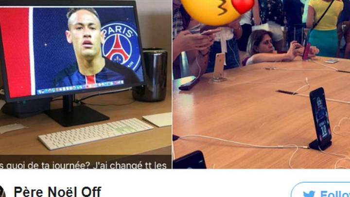 PHOTO: PSG Fan Goes to Unbelievable Lengths in Apple Store to Troll Barca Over Neymar Transfer PHOTO: PSG Fan Goes to Unbelievable Lengths in Apple Store to Troll Barca Over Neymar Transfer