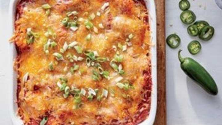 Stacked Chicken Enchiladas