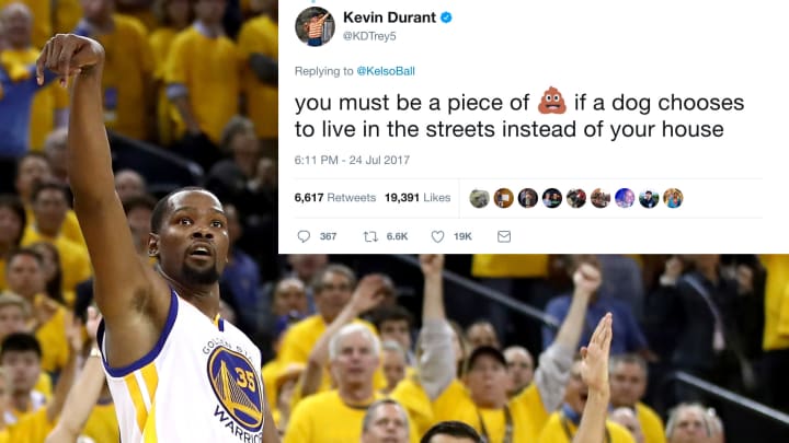 Kevin Durant Burns Fan Who Tried to Troll Him on Twitter Kevin Durant Burns Fan Who Tried to Troll Him on Twitter