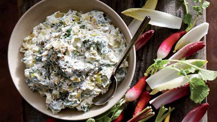 Caramelized Leek and Spinach Dip