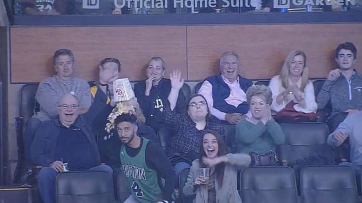 Heroic Celtics Fan Seizes His Jumbotron Moment Heroic Celtics Fan Seizes His Jumbotron Moment