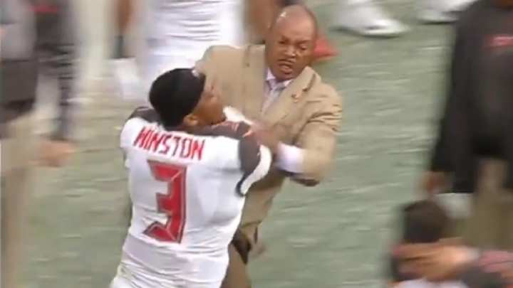 Watch: Jameis Winston Flips Out On Sideline After Panthers Comeback